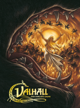 Valhall Volym 5 .Teknad seriebok innehållandes Midgårdsormen och Ragnarrök och de fornnordiska gudarna. Balladen om Balder, Muren och Völvans syner.